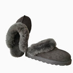 Cozy Indoor Real Sheepskin Slippers - Natural Wool Comfort