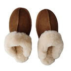 Cozy Indoor Real Sheepskin Slippers - Natural Wool Comfort