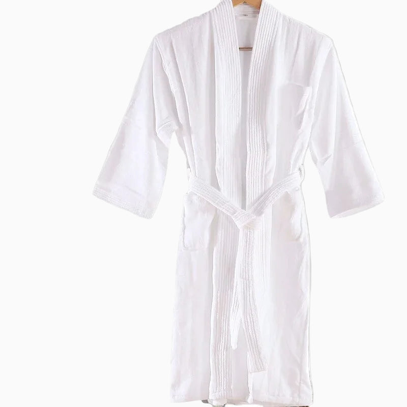 Luxury Cotton Bathrobe - Premium Velour Spa Robe