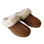 Cozy Indoor Real Sheepskin Slippers - Natural Wool Comfort