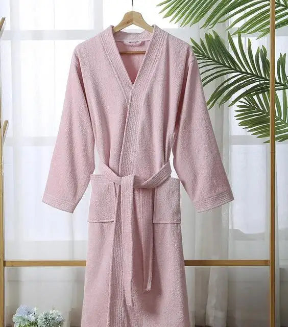 Premium Cotton Bathrobe - Terry Towel or Waffle Fabric