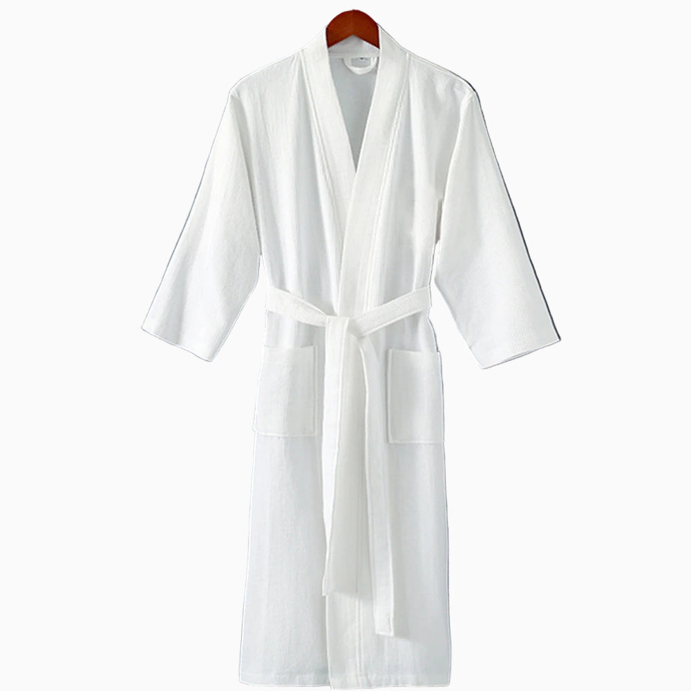 Premium Cotton Bathrobe - Terry Towel or Waffle Fabric