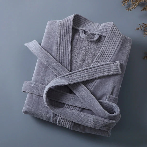 Premium Cotton Bathrobe - Terry Towel or Waffle Fabric