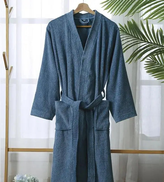 Premium Cotton Bathrobe - Terry Towel or Waffle Fabric