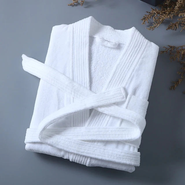 Premium Cotton Bathrobe - Terry Towel or Waffle Fabric