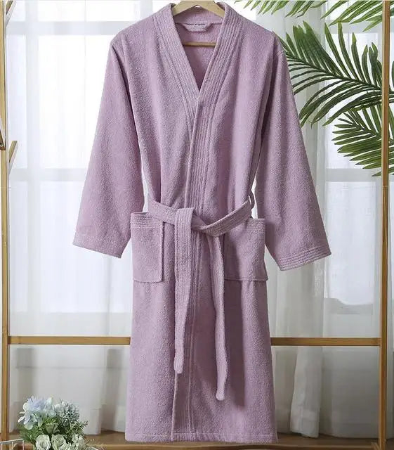 Premium Cotton Bathrobe - Terry Towel or Waffle Fabric